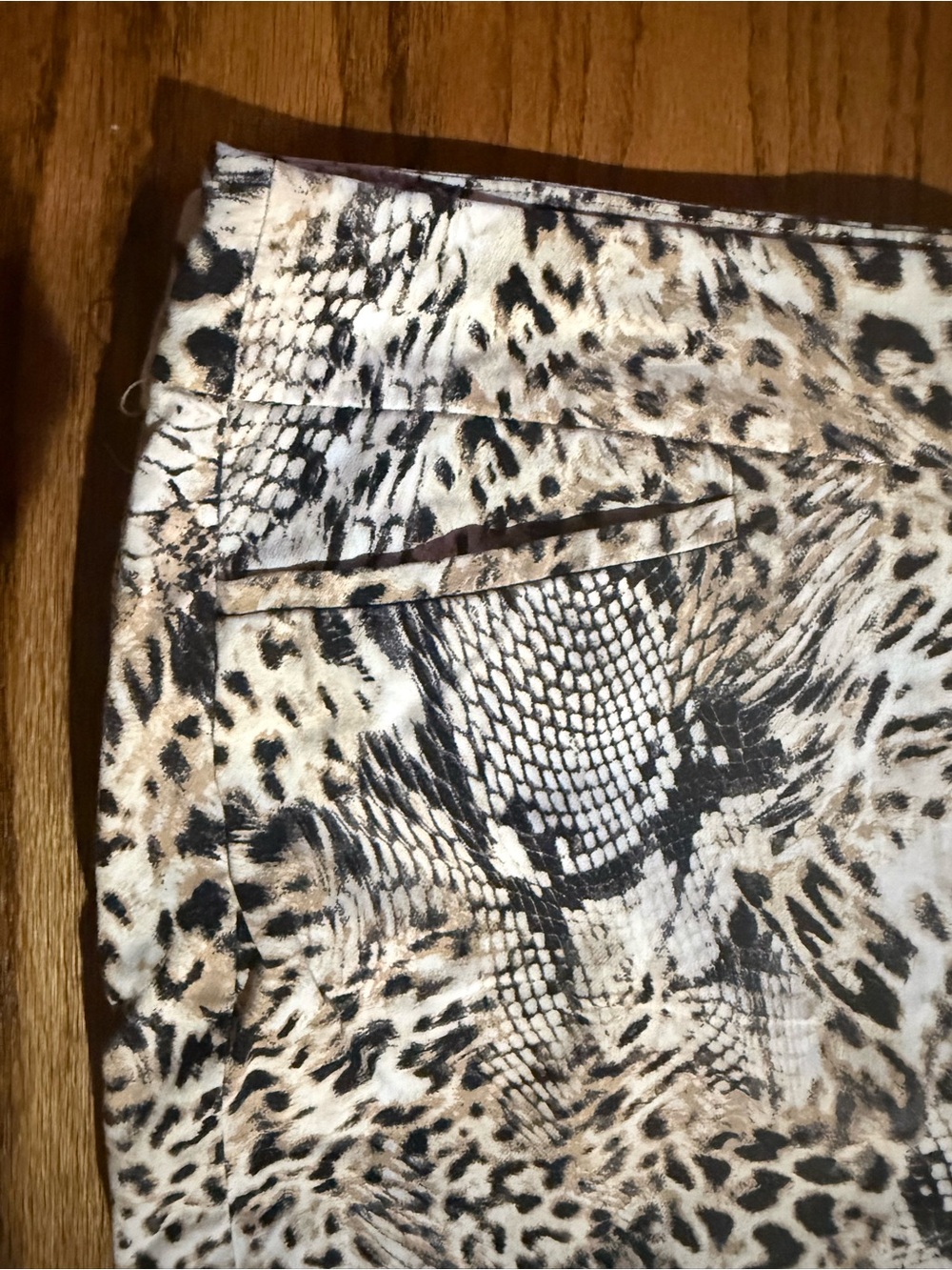 Chico's Leopard & Neutral Animal Print dress pants in Beige, Brown, Black - Picture 2 of 3